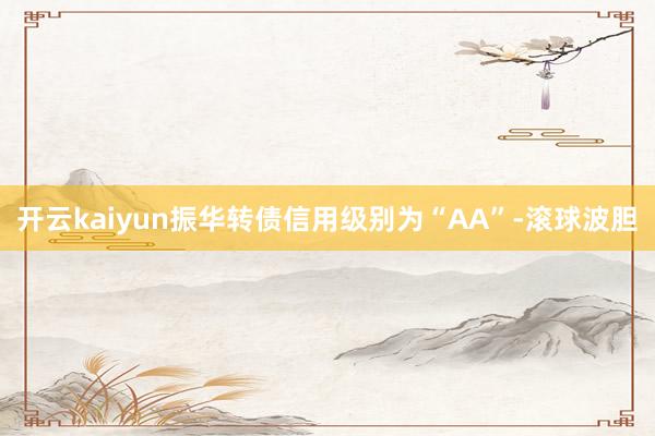 开云kaiyun振华转债信用级别为“AA”-滚球波胆