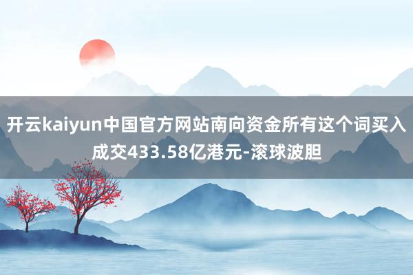 开云kaiyun中国官方网站南向资金所有这个词买入成交433.58亿港元-滚球波胆