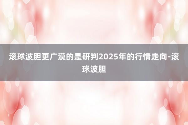 滚球波胆更广漠的是研判2025年的行情走向-滚球波胆