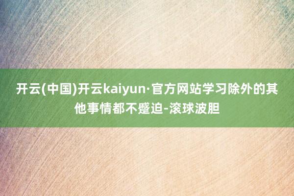 开云(中国)开云kaiyun·官方网站学习除外的其他事情都不蹙迫-滚球波胆
