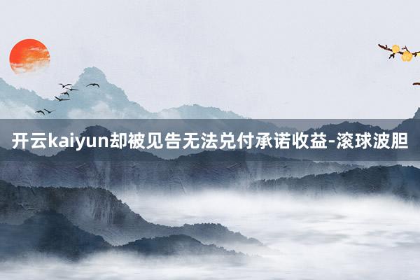 开云kaiyun却被见告无法兑付承诺收益-滚球波胆
