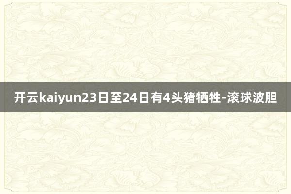 开云kaiyun23日至24日有4头猪牺牲-滚球波胆