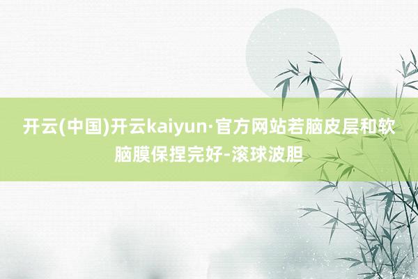开云(中国)开云kaiyun·官方网站若脑皮层和软脑膜保捏完好-滚球波胆