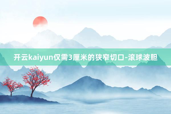 开云kaiyun仅需3厘米的狭窄切口-滚球波胆