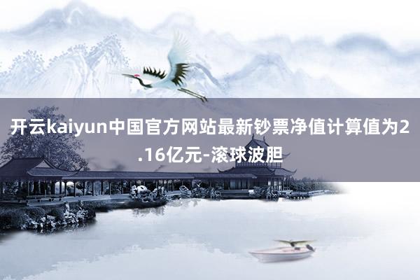 开云kaiyun中国官方网站最新钞票净值计算值为2.16亿元-滚球波胆